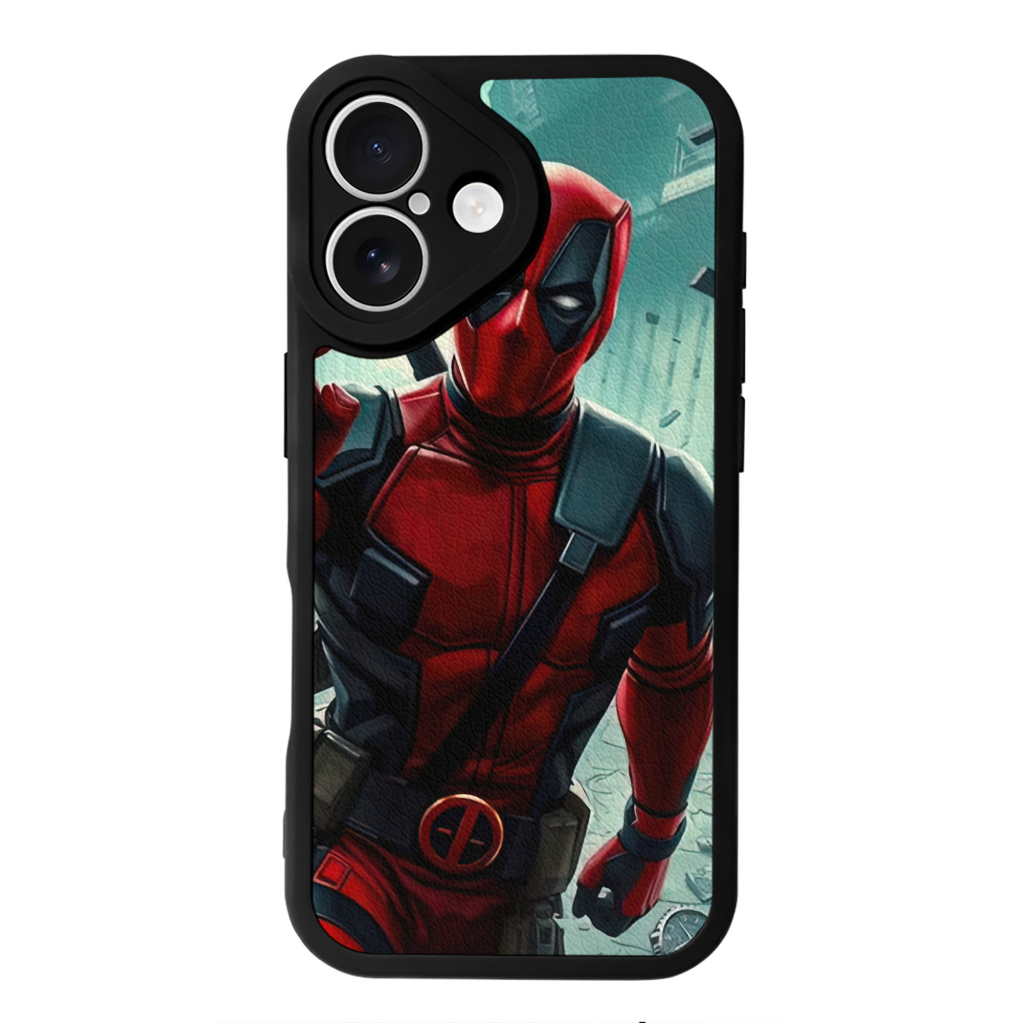 （画像用） Deadpool デッドプール 【iPhone 16シリーズ対応】シリコンスマホケース（レザー調） 材質：シリコン